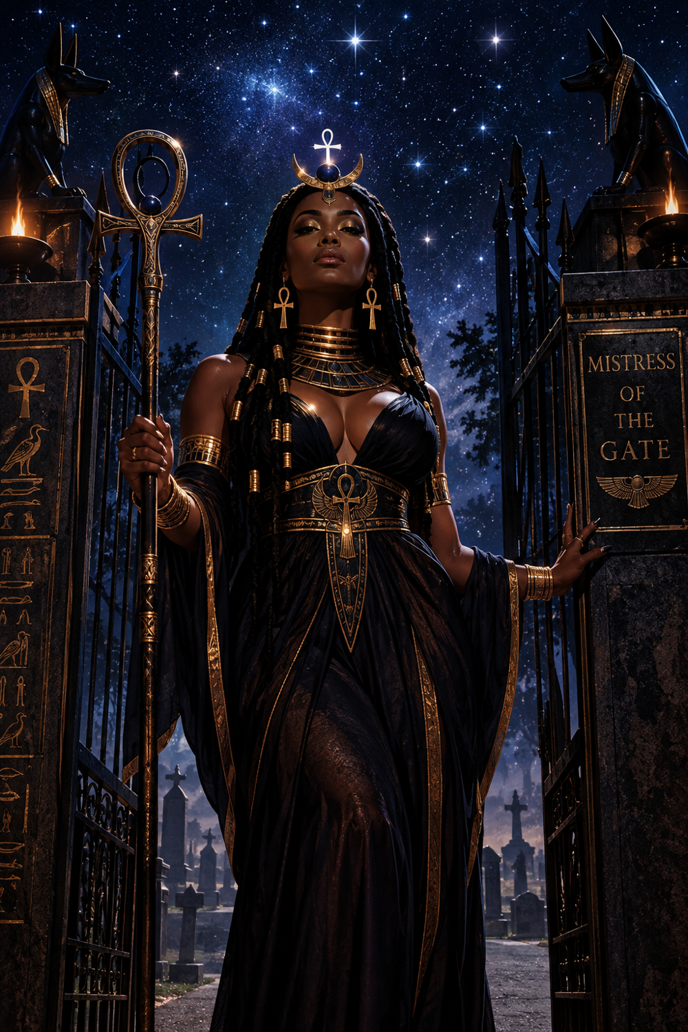 Mistress of the Gates emblem — the keeper at the gate